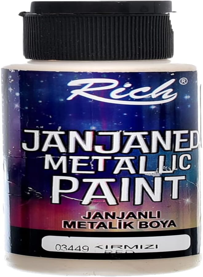 Rich NO:03449 Janjaned Metallic Paint 60ML Designed To Catch The Eye And Leave A Lasting Impression - Red